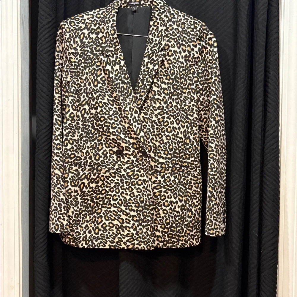 Express Leopard Print Blazer - Picture 1 of 10
